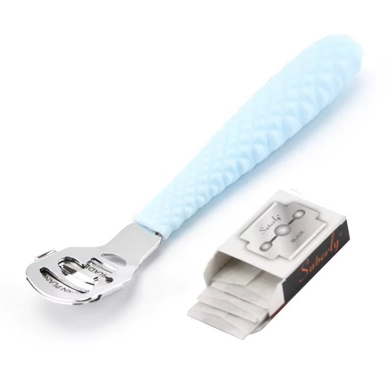 Professional Foot Care Tools - Heel and Cuticle Scraper, Pedicure File with Razor Blades for Effective Foot Care