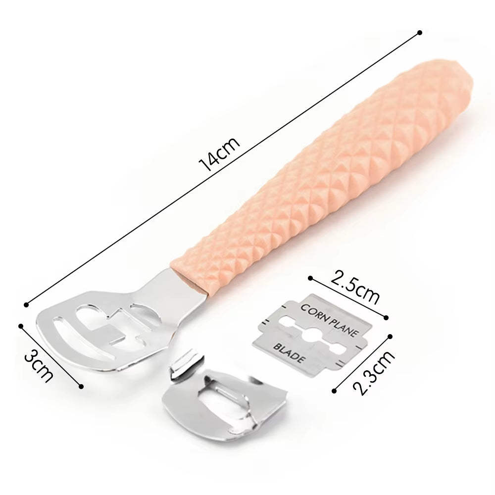 Professional Foot Care Tools - Heel and Cuticle Scraper, Pedicure File with Razor Blades for Effective Foot Care