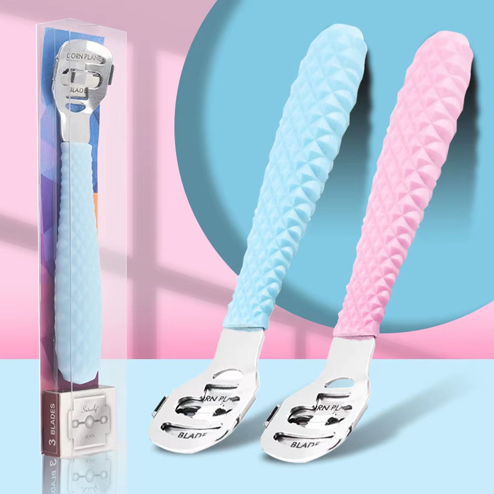 Professional Foot Care Tools - Heel and Cuticle Scraper, Pedicure File with Razor Blades for Effective Foot Care